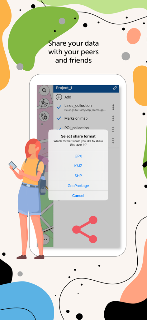 eLiteMap - Exporting GIS data from eLiteMap in professional formats including GPX, KMZ, SHP and GeoPackage.
