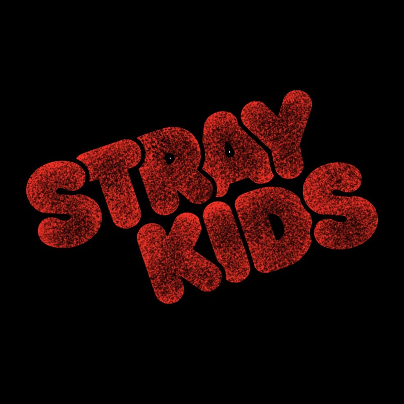 bubble letters saying stray kids