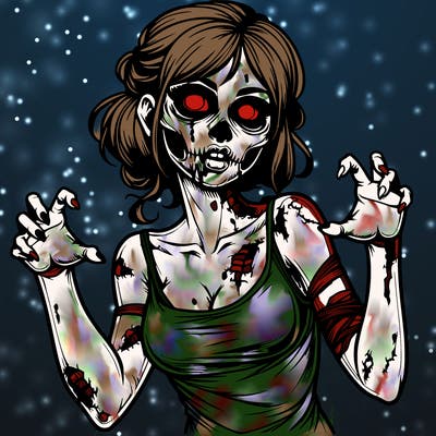 realistic zombie girl