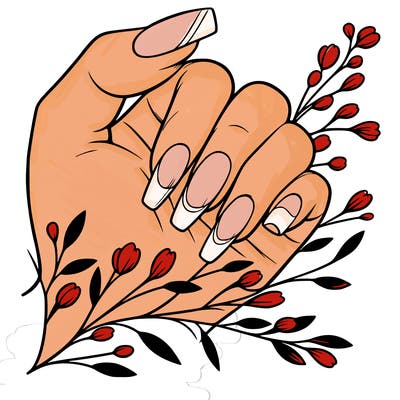 nails with french tip