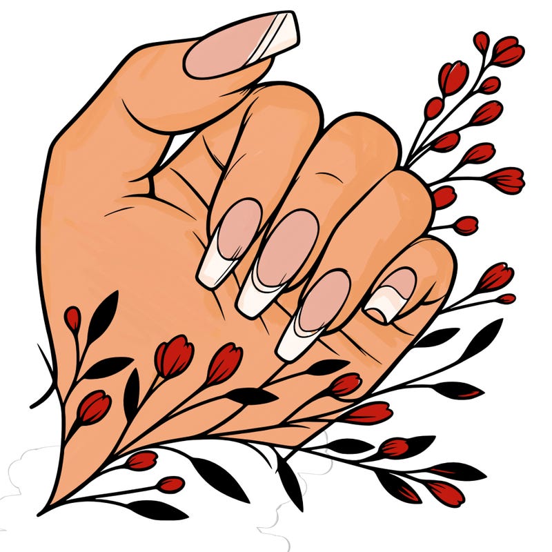 nails with french tip