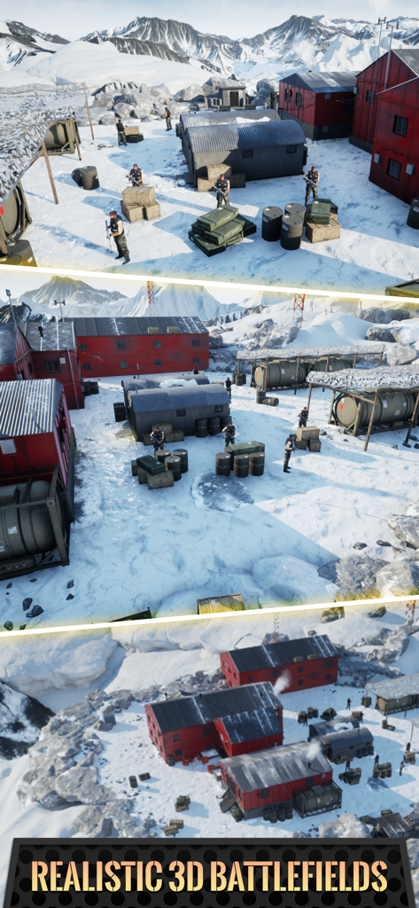 3D Modern Sniper - Campo de batalla ártico 3D realista en el juego 3D Modern Sniper.