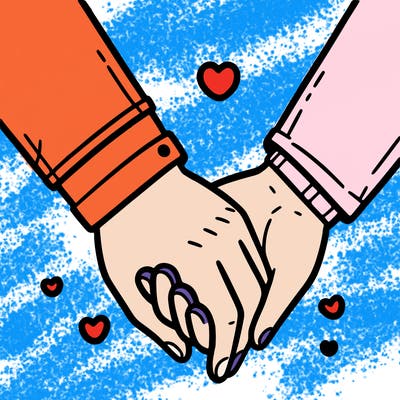 holding hands