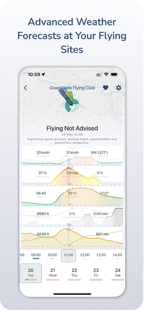 Gaggle Paragliding, Ultralight - Detailed weather forecast and flight safety alerts for paragliding sites on the Gaggle app