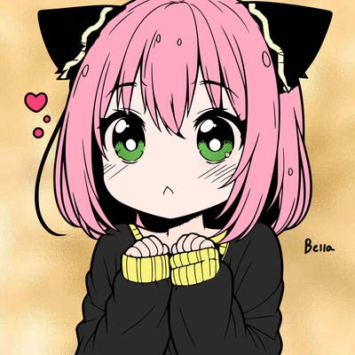 shy anime catgirl