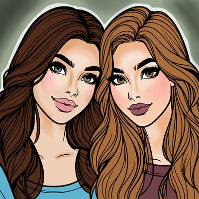 beautiful best friends women realistic