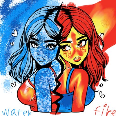 realistic girl split