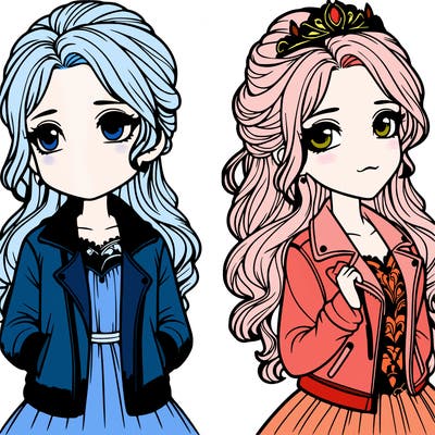 a princess with a jacket realistic