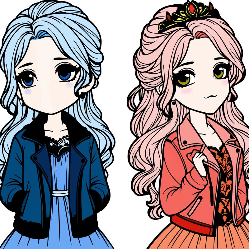 a princess with a jacket realistic