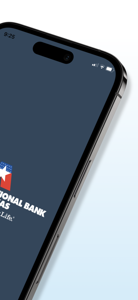ANBTX Mobile Banking - ANBTX Mobile Banking app splash screen displayed on an iPhone