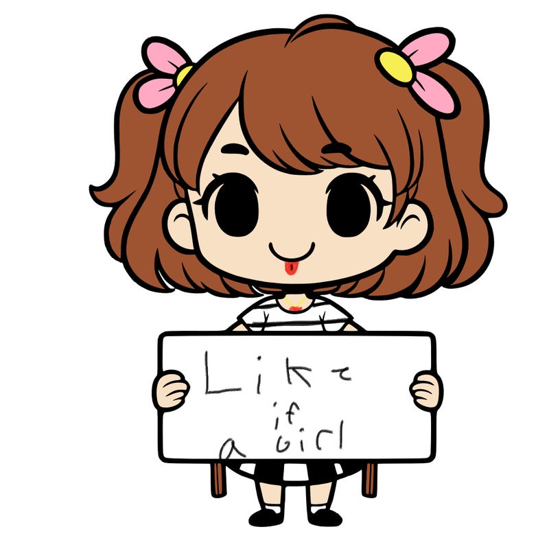 girl holding a sign