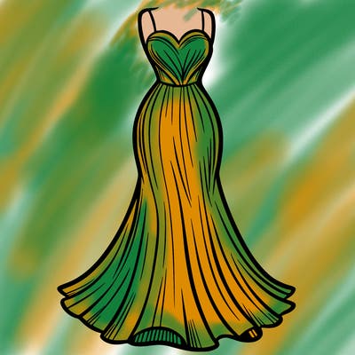 attractive long fashion dress