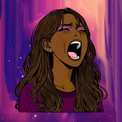 screaming realistic, girl