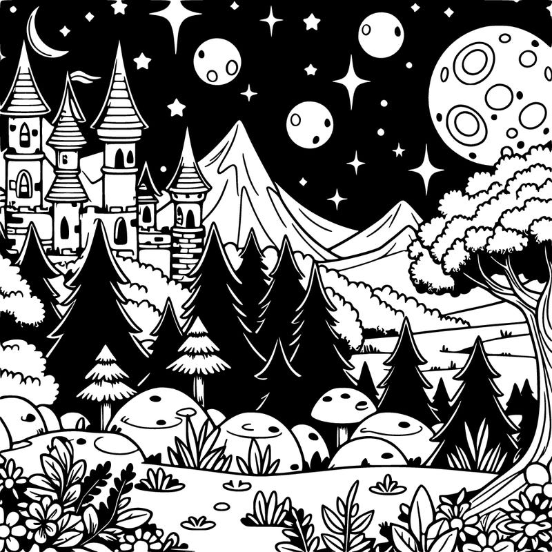 fantasy landscape night