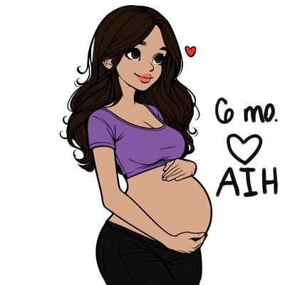 realistic pregnant girl