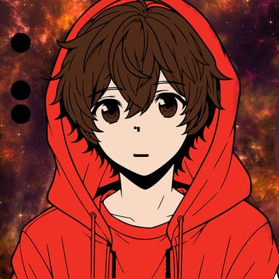anime guy in hoodie