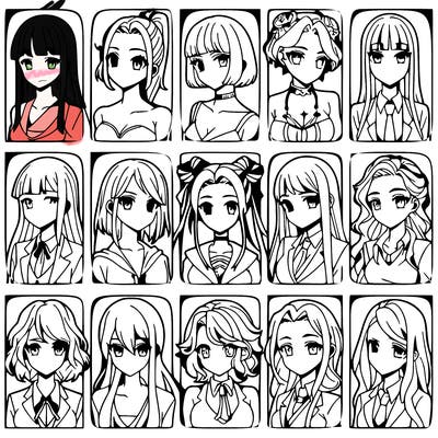 girls that look diffrent anime