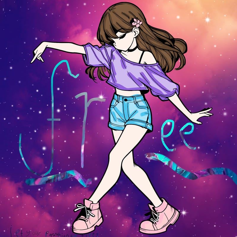 realistic girl danceing