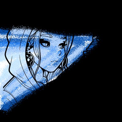 a realistic girl, spray painting