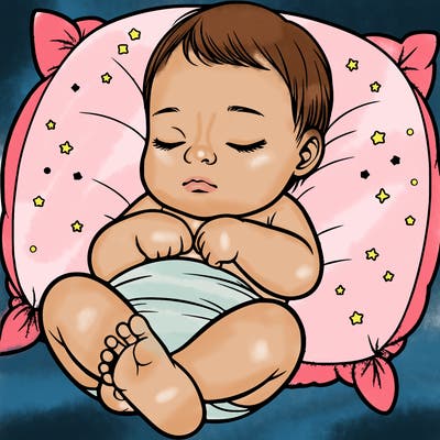 realistic sleeping baby