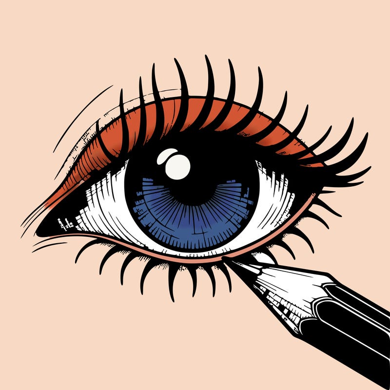eye drawing pencil