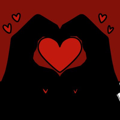 two hands making a heart