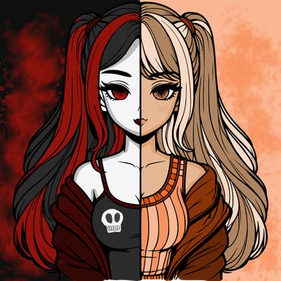 realistic girl split