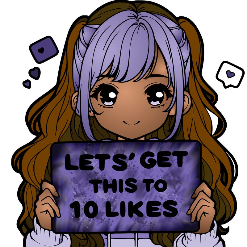 girl holding up sign that says let’s get this to 10 likes realistic