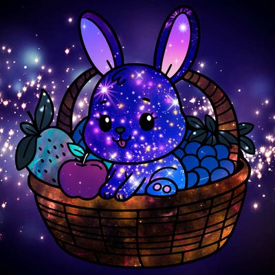 bunny in a fruit basket