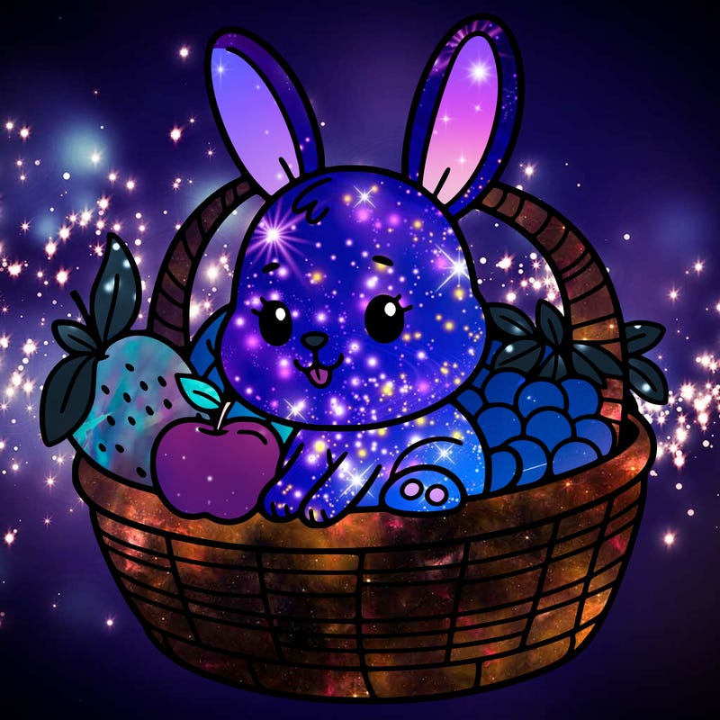 bunny in a fruit basket