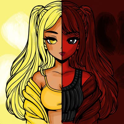 realistic girl split