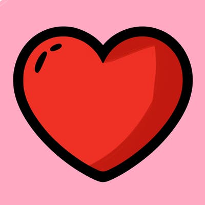 a blank heart
