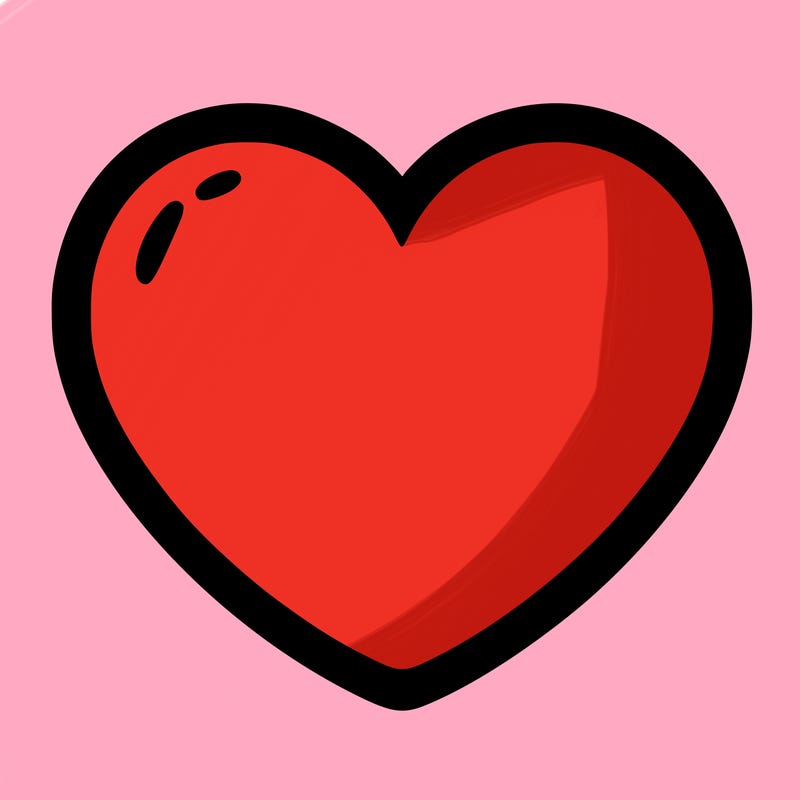 a blank heart