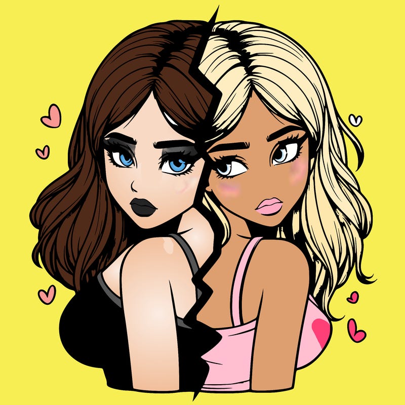 realistic girl split