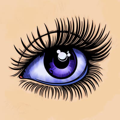 realistic eye long eylashes