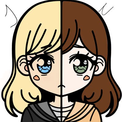 a split of a girl