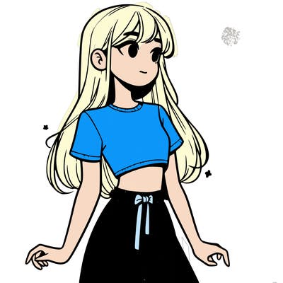 girl in a cute crop top