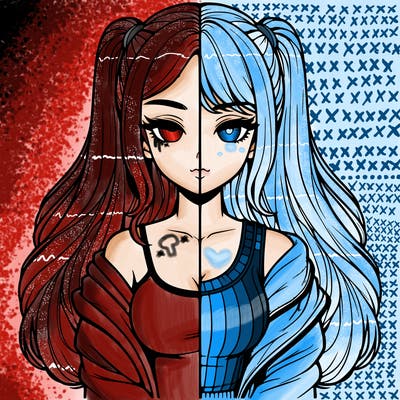 realistic girl split