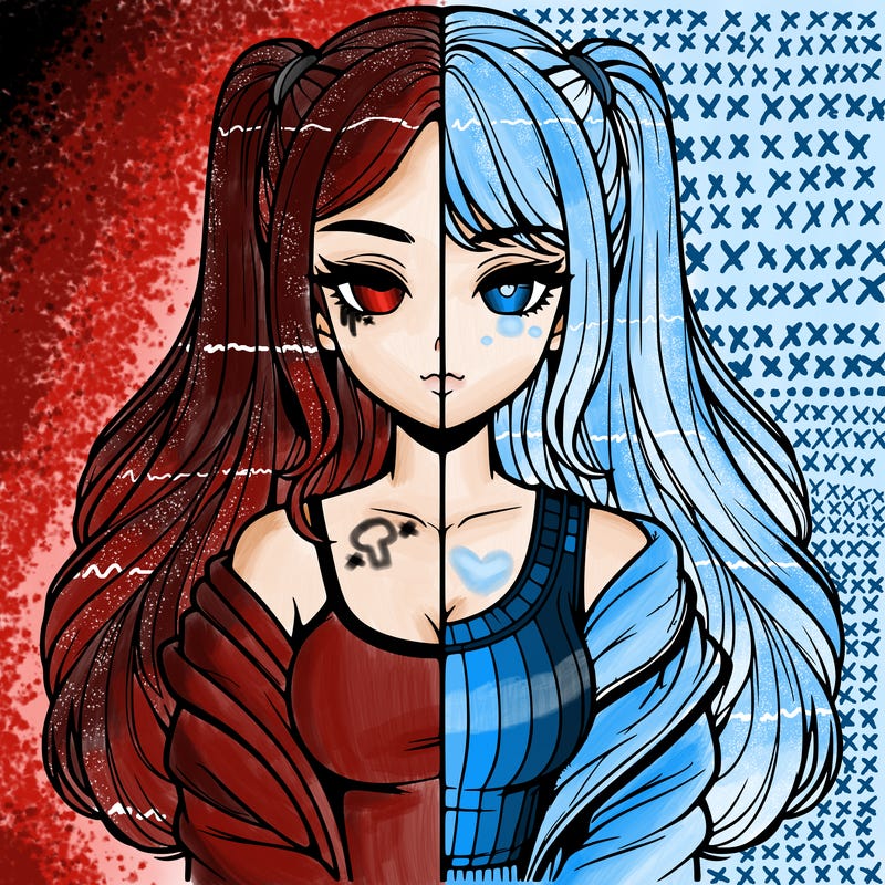 realistic girl split