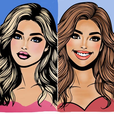 beautiful model big smile realistic