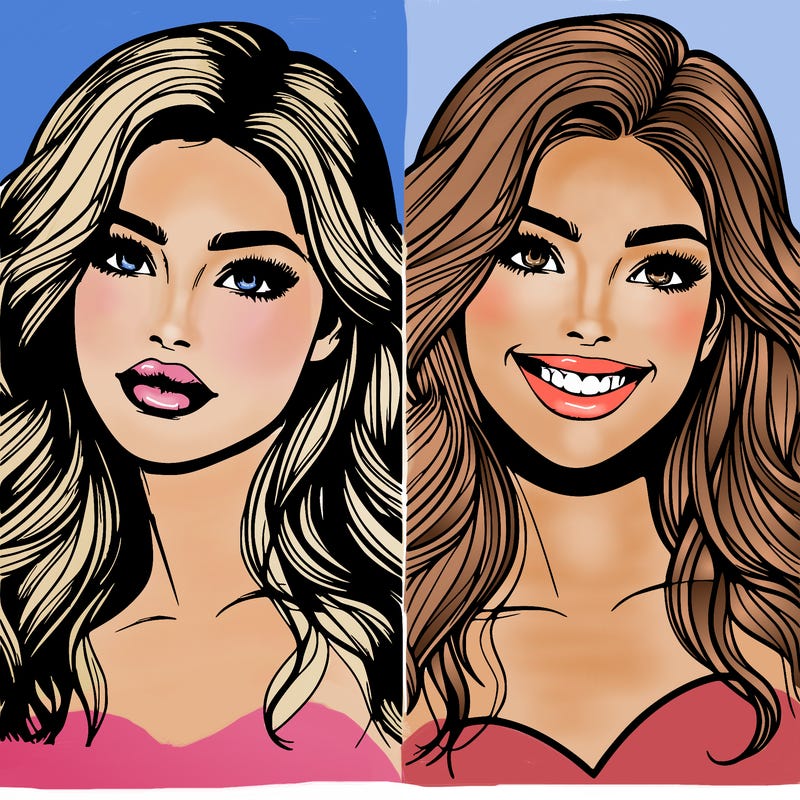 beautiful model big smile realistic