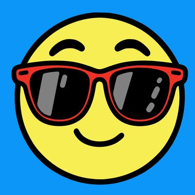 emoji with sunglasses
