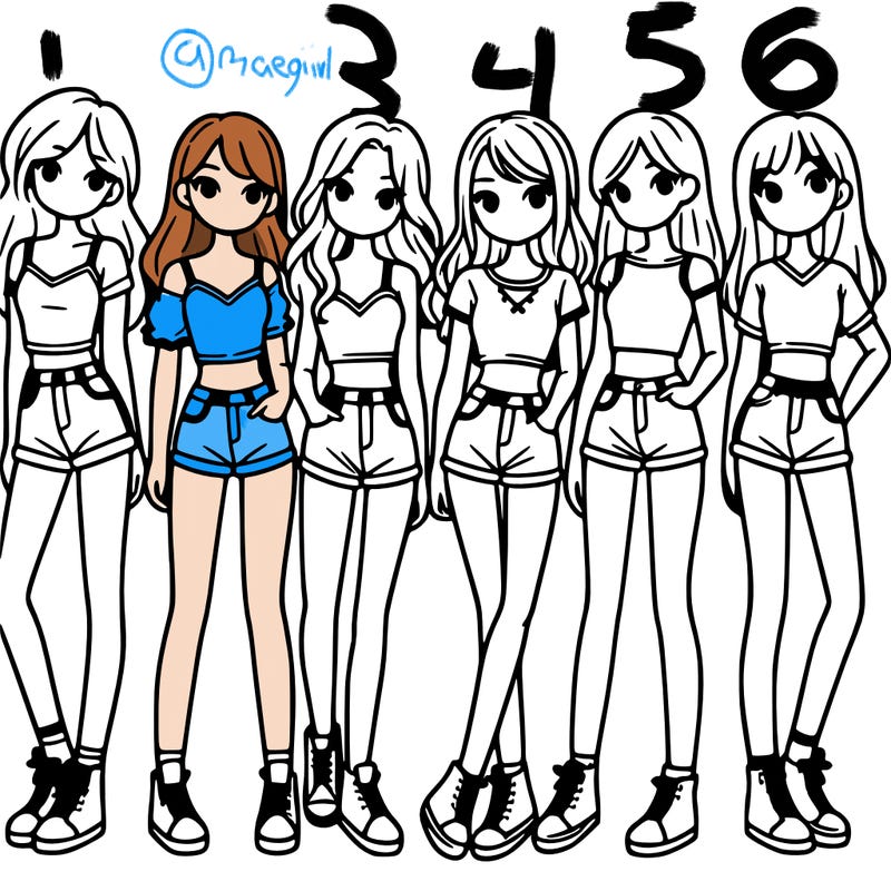 a group of girls wearing crop tops and shorts