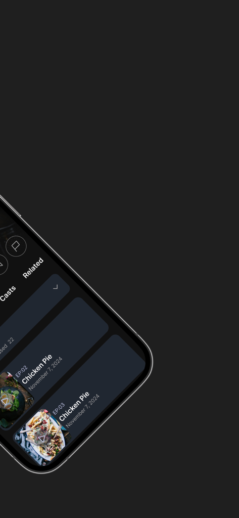 Interfaz de la aplicación NTV Kenya que muestra una lista de episodios de programas a pedido