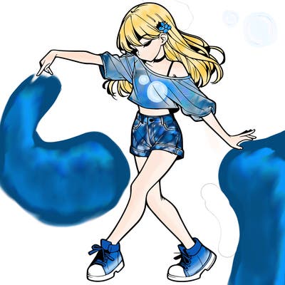 realistic girl danceing