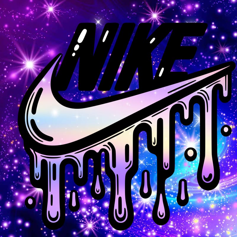 dripping nike logo