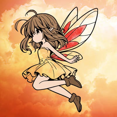 manga fairy flying
