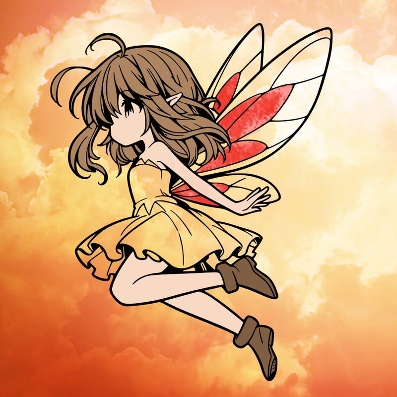 manga fairy flying