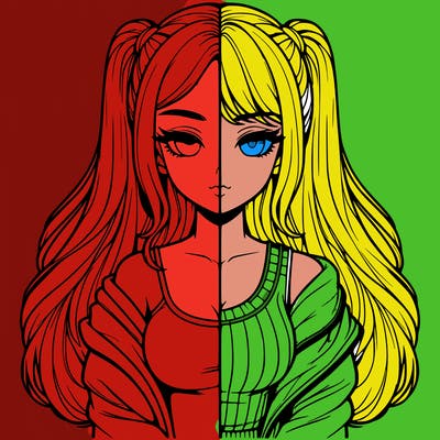 realistic girl split