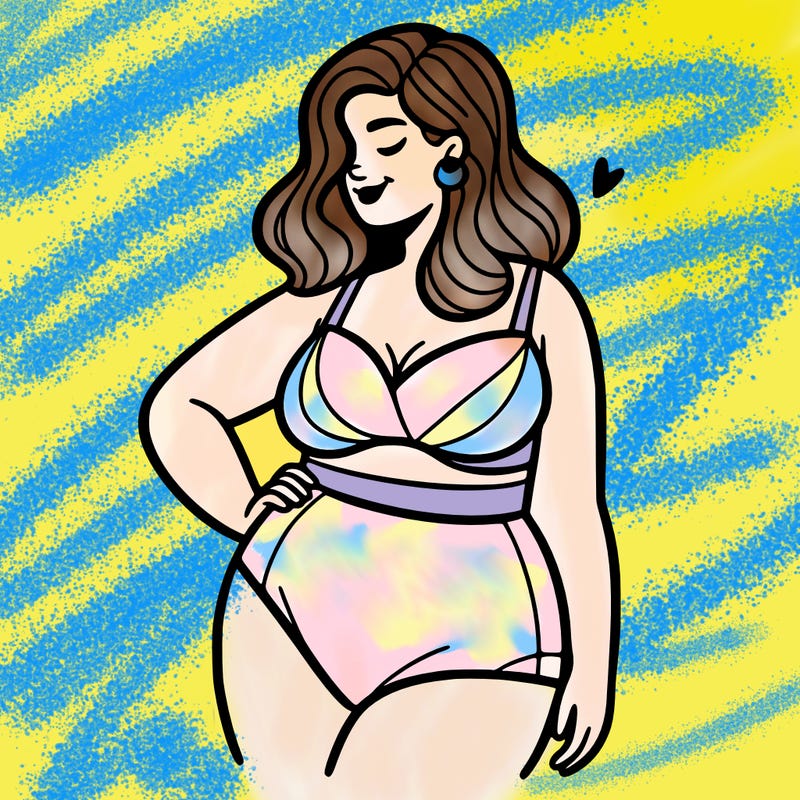 plus size woman bathing suit
